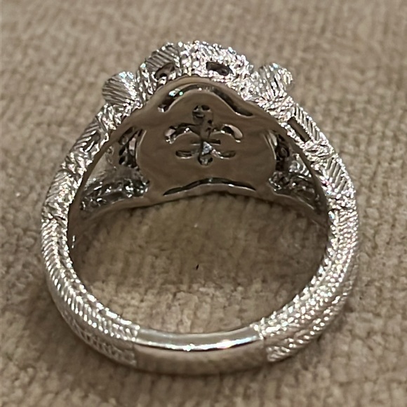 Judith Ripka Sterling Silver CZ Sparkling Ring Size 10 - Picture 4 of 13